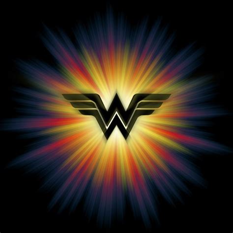 Wonder Woman Logo on Black Background