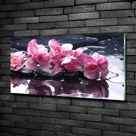 Glas Bild Wandbilder Druck Auf Glas 100x50 Deko Blumen Pflanzen Rosa