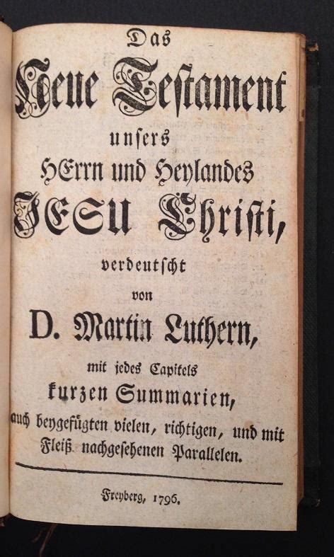 Das Neue Testament Verdeutscht Von Luther ZVAB