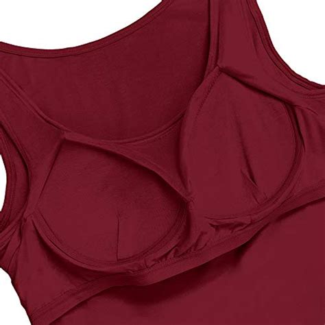 Buy Monyray Ladies Comfy Built In Bra Cami Tank Top Camisoles Shelf Bra