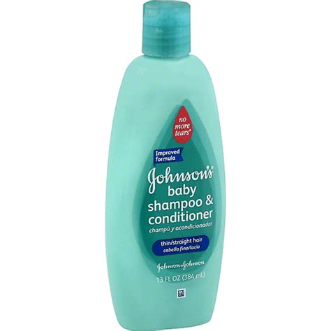 Johnsons No More Tears Baby Shampoo & Conditioner, Thin/Straight Hair ...