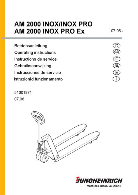 JUNGHEINRICH AM 2000 INOX BETRIEBSANLEITUNG Pdf Herunterladen ManualsLib