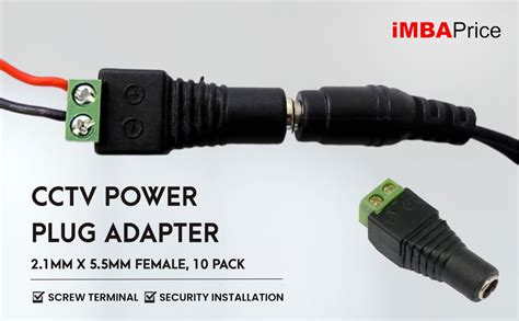 Imbaprice Cctv Mm X Mm Male Power Plug Adapter Pack Amazon