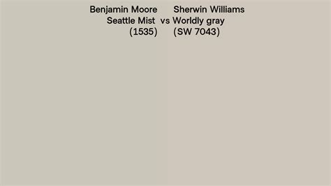 Benjamin Moore Seattle Mist Vs Sherwin Williams Worldly Gray Sw