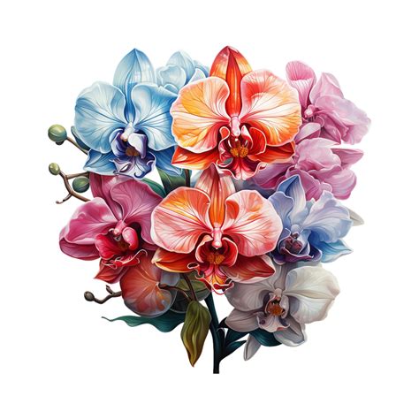 Orchid, Orchid Colorful, Orchid with transparent background AI ...