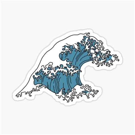 "big blue wave" Sticker by mabskala | Redbubble