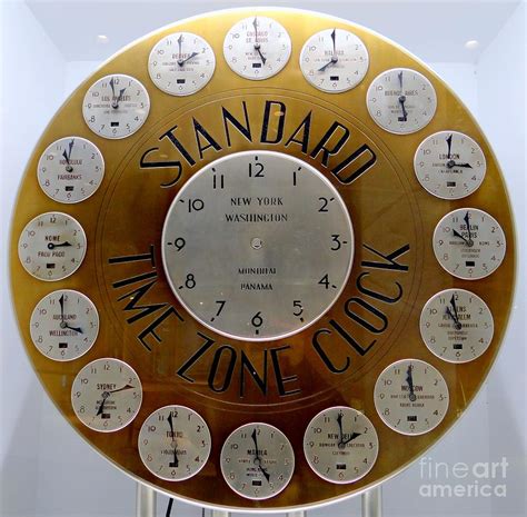 Standard Time Zone Clock Photograph by Ed Weidman - Fine Art America