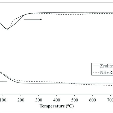 Tga Dtg Thermograms Of Zeolite Rho And Nh 2 Rho Download Scientific