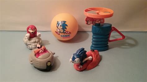 1993 Sonic The Hedgehog 3 Set Of 5 Mcdonalds Happy Meal Kids Toys Video