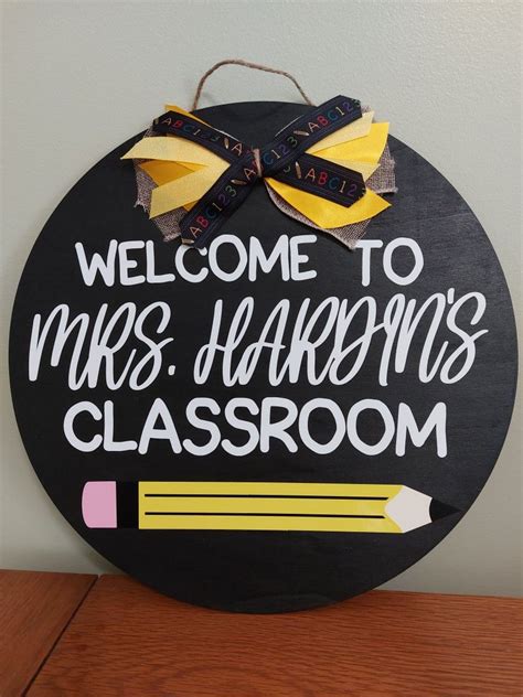 Welcome To Our Classroom Sign Teacher Door Hanger Teacher Appreciation Ts Classroom Door Sign