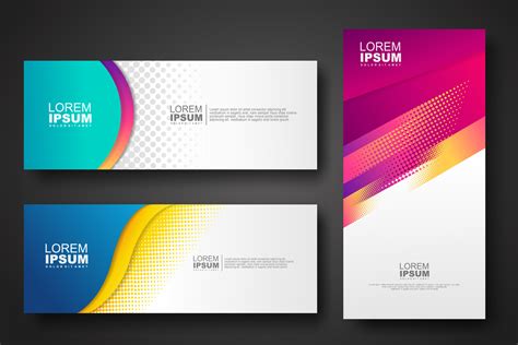 Banner Set Design Template In Trendy Dynamic Gradient Colors 20960832