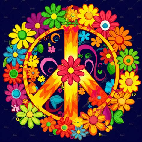 Hippie Clipart S And S Culture Psychedelic Art Retro Design