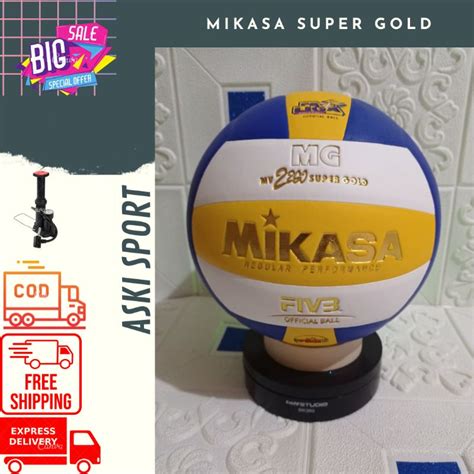 Jual Bola Voli Mikasa Original MV2200 Super Gold Shopee Indonesia