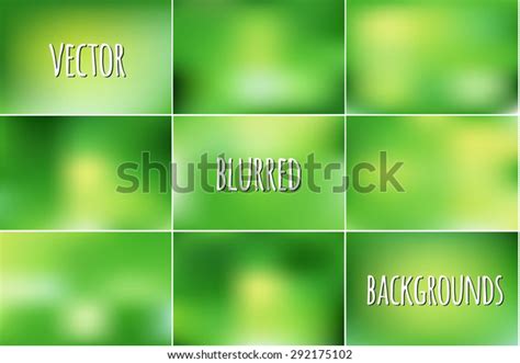 Set Abstract Colorful Blurred Vector Backgrounds Stock Vector Royalty