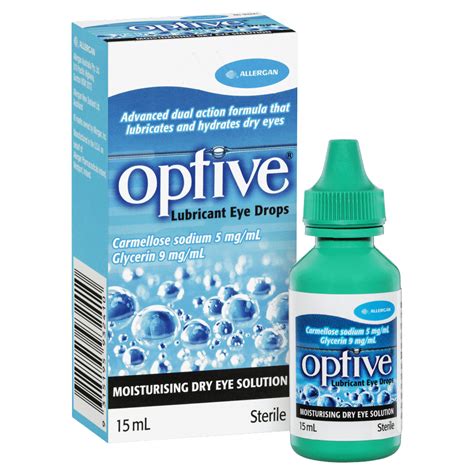 Optive Lubricant Eye Drops 15ml Sterile Moistursing Dry Eye Solution