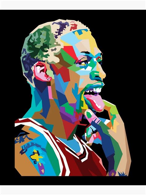 Dennis Rodman PopArt WPAP Poster For Sale By ThatDaytt Redbubble