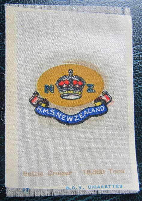 BDV Cigarette Tobacco Silk HMS New Zealand Battle Cruiser Etsy