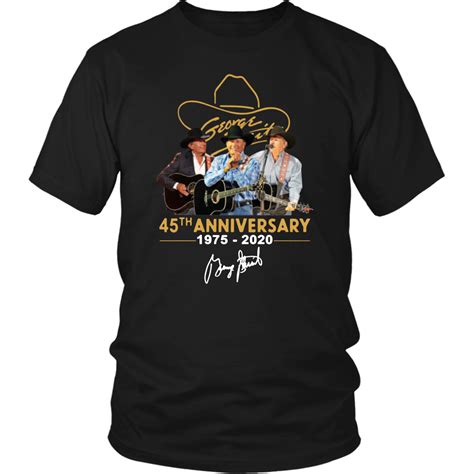 George Strait 45th Anniversary Signature T Shirt Shirts Owl