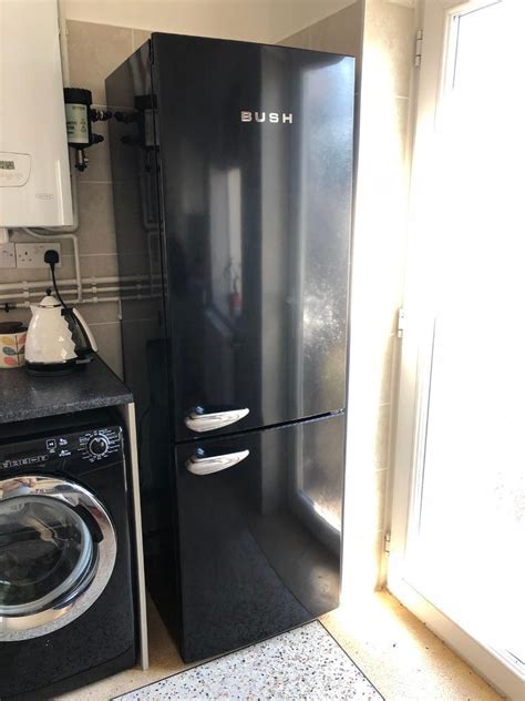 Bush Classic Frost Free Retro Fridge Freezer Black In Christchurch