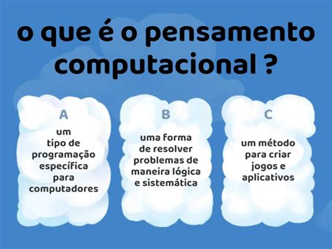 Pilares Do Pensamento Computacional Quiz