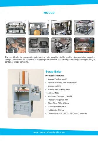 Fully Automatic Three Cavity Aluminium Foil Container Making Machine At