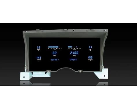 Dakota Digital Instrument System Blue And Teal Chevrolet S 10 1982