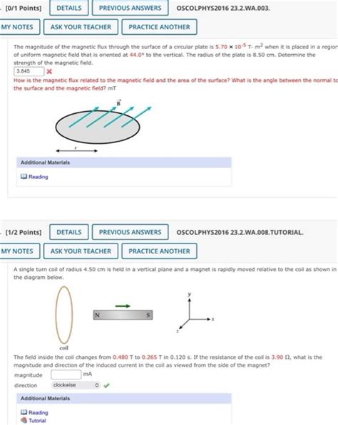 Solved [o 1 Points Details Previous Answers Oscolphys2016