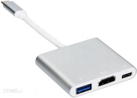 Przej Ci Wka Adapter W Hub Usb C Hdmi K Ver Adaptery Opinie