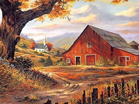 Original Watercolor Painting Of Rustic Red Barn Signed Art Amazing