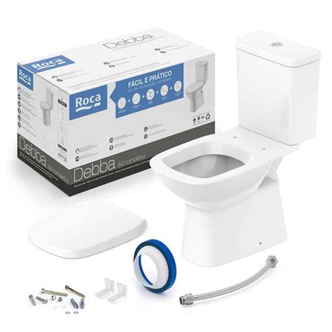 Kit Bacia Debba Classic Branco Caixa Acoplada Assento Termofixo E