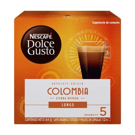 Cápsulas De Café Nescafé Dolce Gusto Lungo Colombia Orgánico 12 Pzas