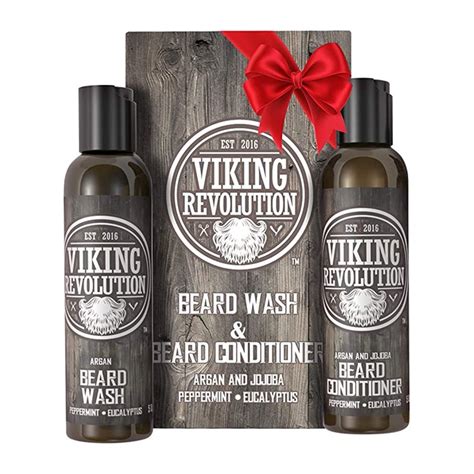 Viking Revolution Beard Wash Beard Conditioner Set W Argan Jojoba