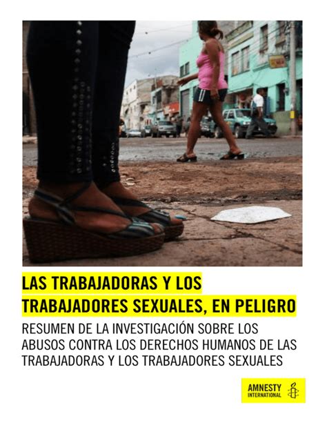 Las Trabajadoras Y Los Trabajadores Sexuales En Peligro