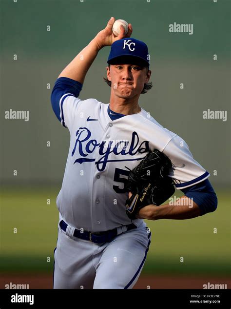 Kansas City Royals Starting Pitcher Brady Singer Throws During The