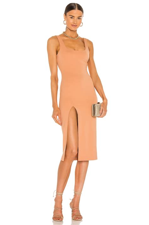 NBD Thom Midi Dress In Nude REVOLVE