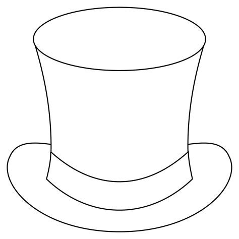 Top Hat Coloring Page Colouringpages