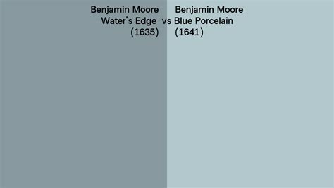 Benjamin Moore Water S Edge Vs Blue Porcelain Side By Side Comparison