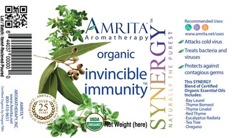 Invincible Immunity Organic Amrita Aromatherapy