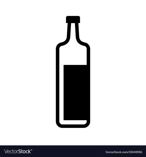 Syrup Bottle Symbol Flat Icon Design Royalty Free Vector