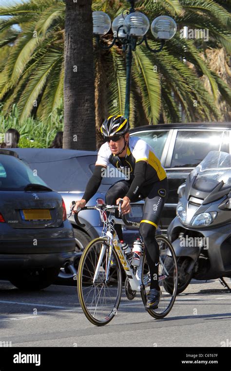 Lance Armstrong Who Recently Denied Allegations Of Doping By A Former Teammate Cycling With A