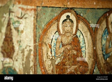 India Ladakh Alchi Buddhist Wall Paintings Stock Photo Alamy