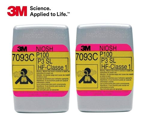 3m 7093c Par De Filtros P100 Niosh Con Carbon Activado MARINOS DEL GOLFO