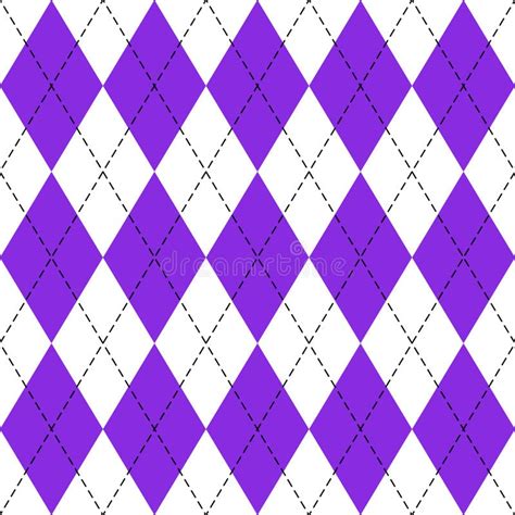 Argyle Plaid In Proton Purple Colors Stock Vector Illustration Of