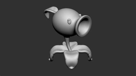 Peashooter From Plants Vs Zombies For 3d Printing Cgtrader