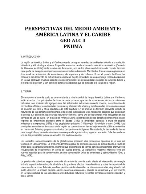 Unidad 1 Resumen Perspectivas Del Medio Ambiente Pdf