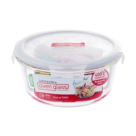 LocknLock Official Oven Glass Food Container With Divider Divider 900ml