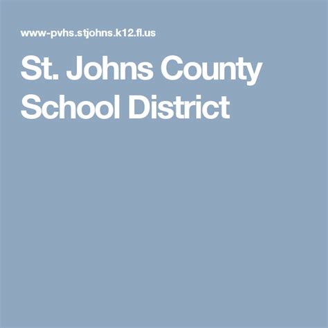 St. Johns County School District | School district, School, High school