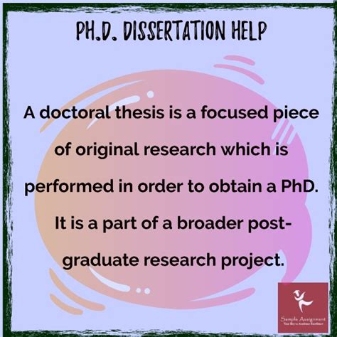 Phd Dissertation Writing Help Canada Phd Experts Canada