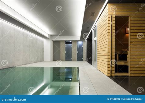 Indoor pool with sauna stock photo. Image of home, care - 24638020