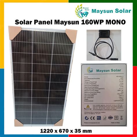 Jual Solar Panel Surya Mono 160wp Maysun Solar Jakarta Utara Mari